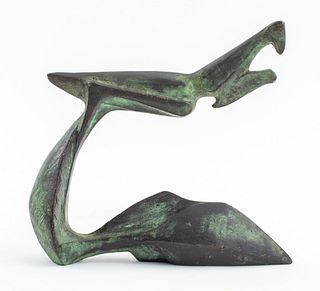 Wilhelm Fuessel "Praying Mantis" Bronze Sculpture