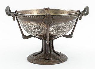 Gustav Gurschner Silver & Bronze Footed Bowl