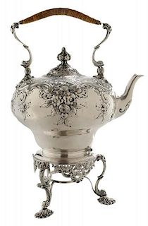 English Silver Hot Water Kettle