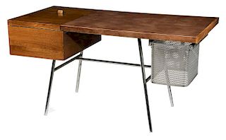 Mid-Century Design Leather-Top Desk