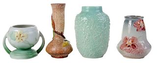 Four Weller Vases