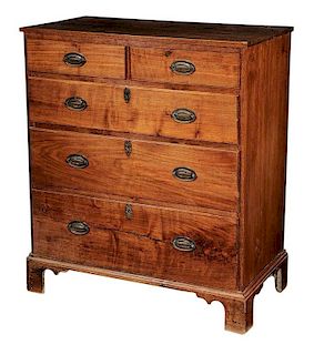 Southern Chippendale Walnut Five-