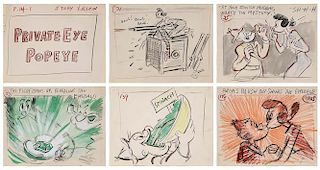 Popeye the Sailor Story Board Drawings