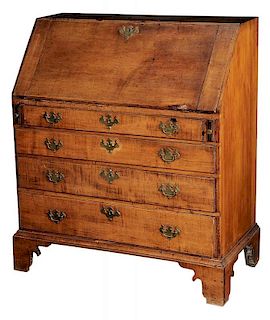 American Chippendale Maple Slant-Front