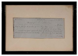 1865 Slave Bill of Sale