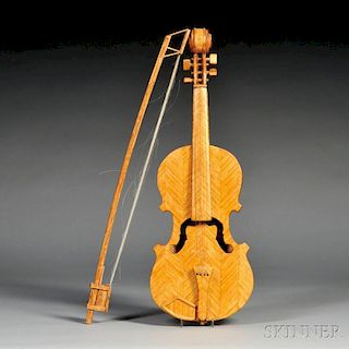 Dale Brown Prison Art Matchstick Fiddle and Bow