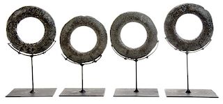 Set of Four Lead Quoits Rings and