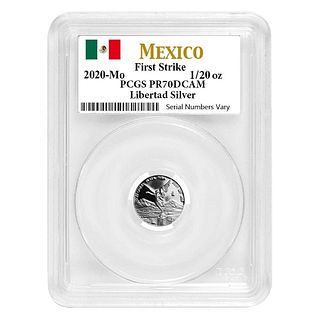 2020 1/20 oz Mexican Proof Silver Libertad Coin PCGS PF 70 FS