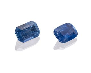 Two unmounted sapphires with GIA Reports