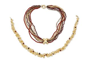 Two bead necklaces