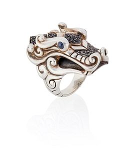 A John Hardy sapphire dragon head ring