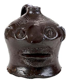 Rare Southern Stoneware Face Jug