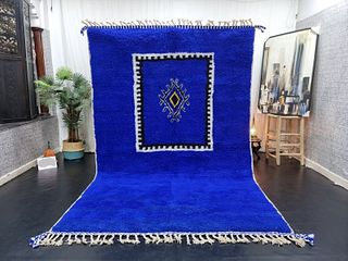Amazing Luxury Blue Handwoven Rug