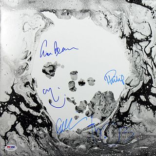 Radiohead (5) Signed A Moon Shaped Pool Album Cover W/ Vinyl (PSA LOA)