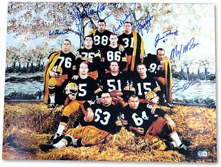 1962 Green Bay Packers Signed 18X24 Photo Kings in Court Haystack (BAS LOA)