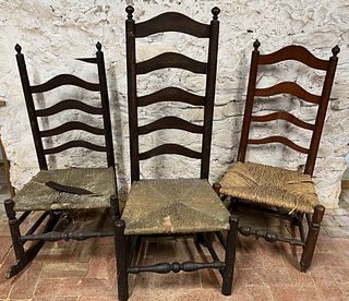Three Ladderback Chairs