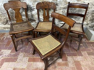 Four Sabre Leg Chairs