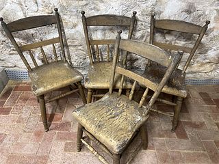 Four Painted Chairs