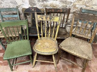 Seven Painted Chairs