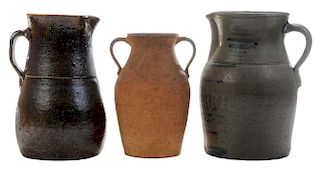 Three Pieces of Utilitarian Pottery