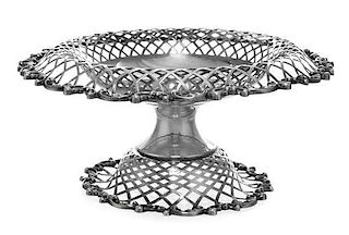 An American Silver Centerpiece Basket, Shreve, Crump & Low, Boston, MA, of circular form, with a molded reticulated edge ending