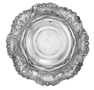 * An American Silver Centerpiece Bowl , Gorham Mfg. Co., Providence, RI, 1930 , of footed form, the pierced border worked to sho