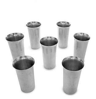 A Set of Six American Silver Mint Julep Cups, Manchester Silver Co., Providence, RI, together with an associated Revere Silversm