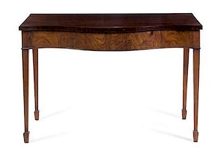 A George III Mahogany Console Table Height 33 x width 50 x depth 26 inches.