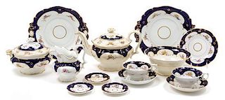 An English Porcelain Dessert Service Width of first 11 1/2 inches.