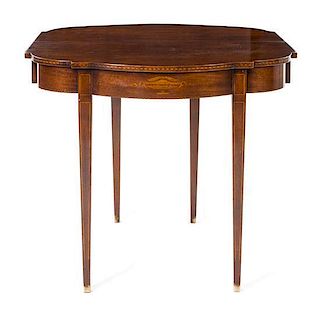 * A Federal Style Mahogany Flip Top Games Table Height 30 3/4 x width 36 x depth 18 inches (closed).