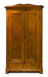 An American Pine Armoire Height 79 x width 45 x depth 23 inches.