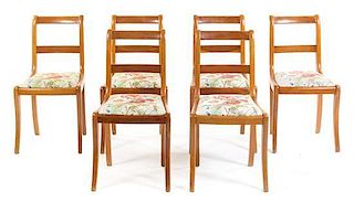 An American Pine Dining Room Set Height of chair 33 1/2 inches.