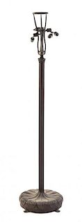 An American Bronze Floor Lamp Base Height 71 1/2 inches.
