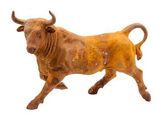A Cast Iron Model of a Bull Width 22 inches.