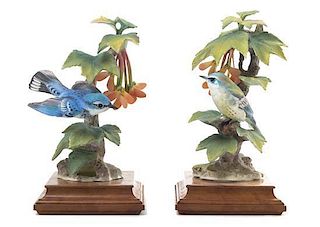 A Pair of Royal Worcester Dorothy Doughty Birds Height of taller 8 3/4 inches.