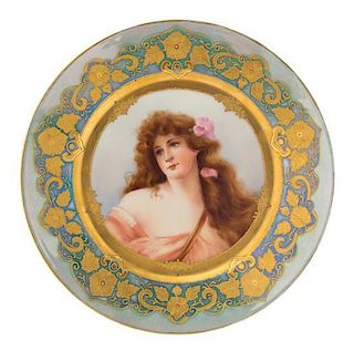 * A Haviland Porcelain Cabinet Plate Diameter 9 1/2 inches.