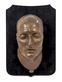 A Plaster Cast Napoleon Death Mask, Dr. F. Antonmarchi Height 7 1/2 x width 6 inches.