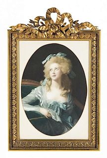 * A French Gilt Bronze Frame Heights 19 1/2 x width 12 1/2 inches.