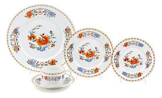 A Limoges Porcelain Dinner Service Diameter of dinner plate 10 1/2 inches.