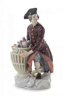 A Meissen Porcelain Figure Height 6 inches.