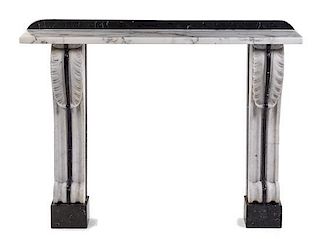 A Continental Marble Console Table Height 38 1/8 x width 52 x depth 10 1/4 inches.