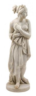 * An Italian Marble Figure Height 32 inches.
