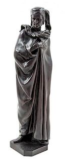 * A Continental Carved Wood Figure Height 23 inches.