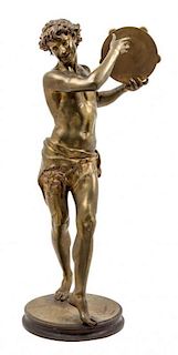 * An Italian Gilt Bronze Figure Height 28 inches.