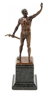 * A Grand Tour Bronze Figure Height 12 1/2 inches.