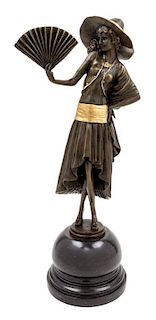 A French Bronze Figure Height 18 1/4 inches.