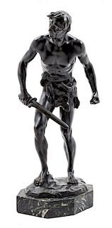* An Austrian Bronze Figure of a Man Height 19 1/4 inches.