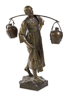 An Austrian Bronze Figure Height 36 inches.