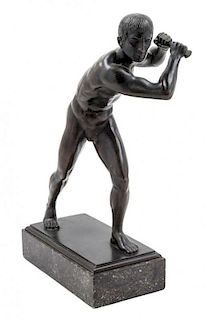 * A Continental Bronze Figure Height 18 inches.
