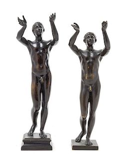 * A German Bronze Figure Height 11 3/4 inches.